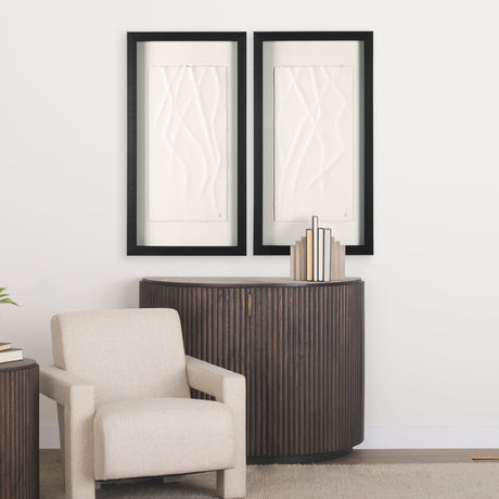 White Vines II (SET OF 2) by Studio M a handmade Original Framed 3D Textured Artwork under Glass by Mercana at Eve Furniture