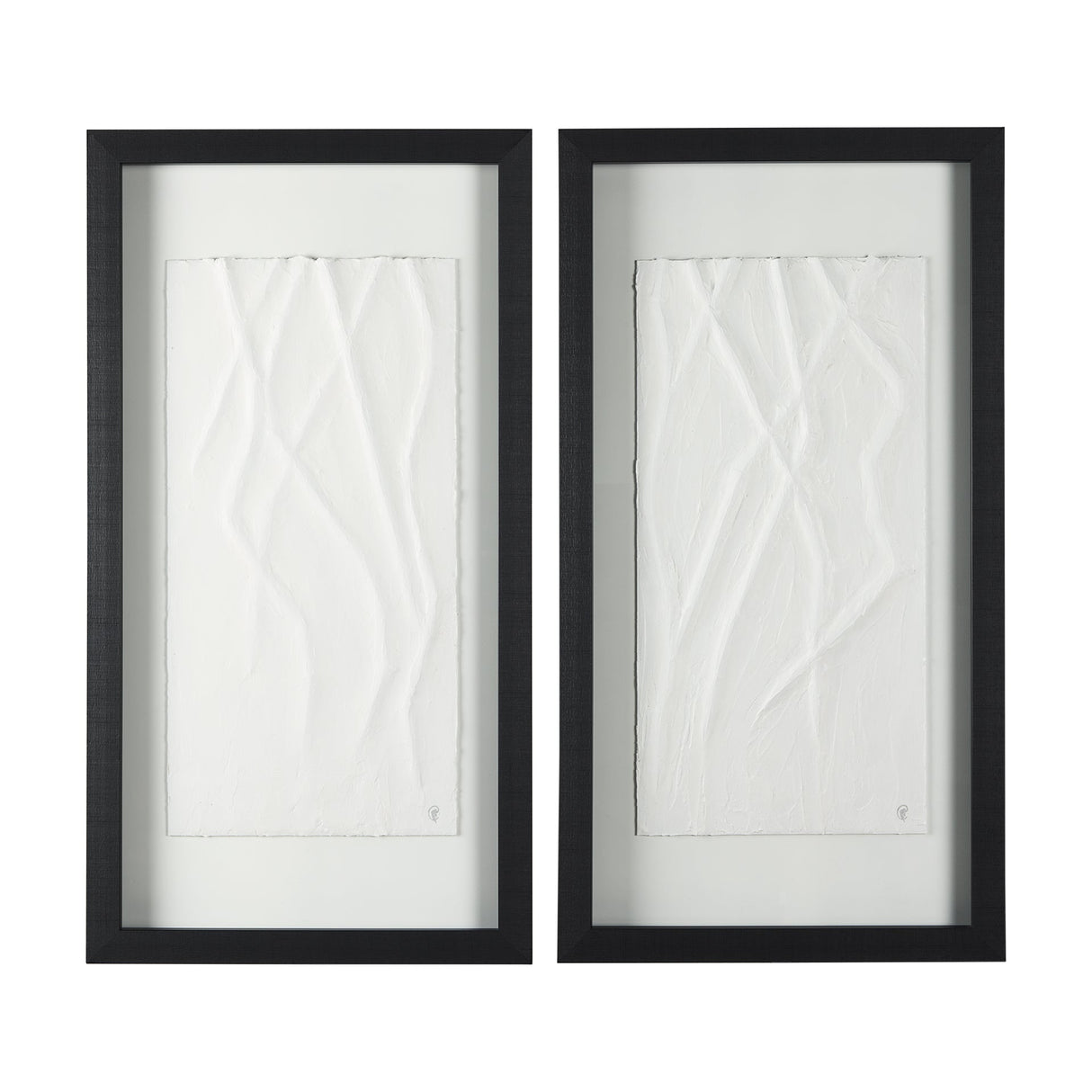 White Vines II (SET OF 2) by Studio M a handmade Original Framed 3D Textured Artwork under Glass by Mercana at Eve Furniture
