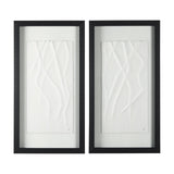 White Vines II (SET OF 2) by Studio M a handmade Original Framed 3D Textured Artwork under Glass by Mercana at Eve Furniture
