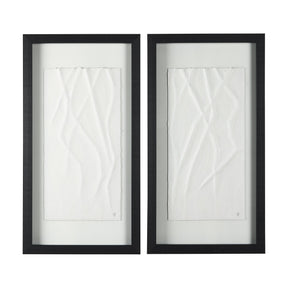 White Vines II (SET OF 2) by Studio M a handmade Original Framed 3D Textured Artwork under Glass by Mercana at Eve Furniture