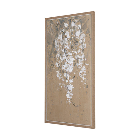 White Wisteria I by Mercana Studio Hand-Embellished Textured Framed Canvas Artwork by Mercana at Eve Furniture