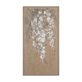 White Wisteria I by Mercana Studio Hand-Embellished Textured Framed Canvas Artwork by Mercana at Eve Furniture