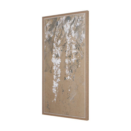 White Wisteria II by Mercana Studio Hand-Embellished Textured Framed Canvas Artwork by Mercana at Eve Furniture