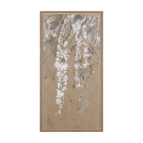 White Wisteria II by Mercana Studio Hand-Embellished Textured Framed Canvas Artwork by Mercana at Eve Furniture
