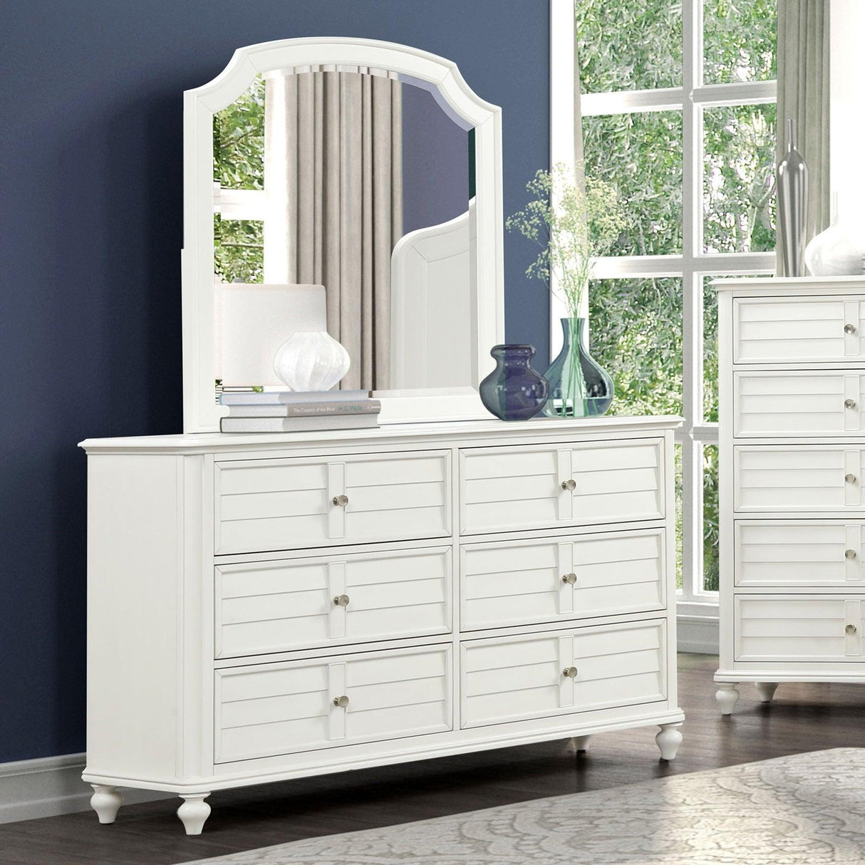 Whitehaven Antique White Dresser by Furniture of America at Eve Furniture