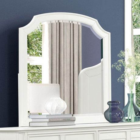 Whitehaven Antique White Mirror by Furniture of America at Eve Furniture