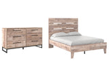 Neilsville Full Platform Bed with Dresser in Whitewash