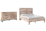 Neilsville Queen Platform Bed with Dresser in Whitewash