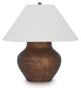 Whitham Antique Copper Finish Table Lamp by Ashley at Eve Furniture