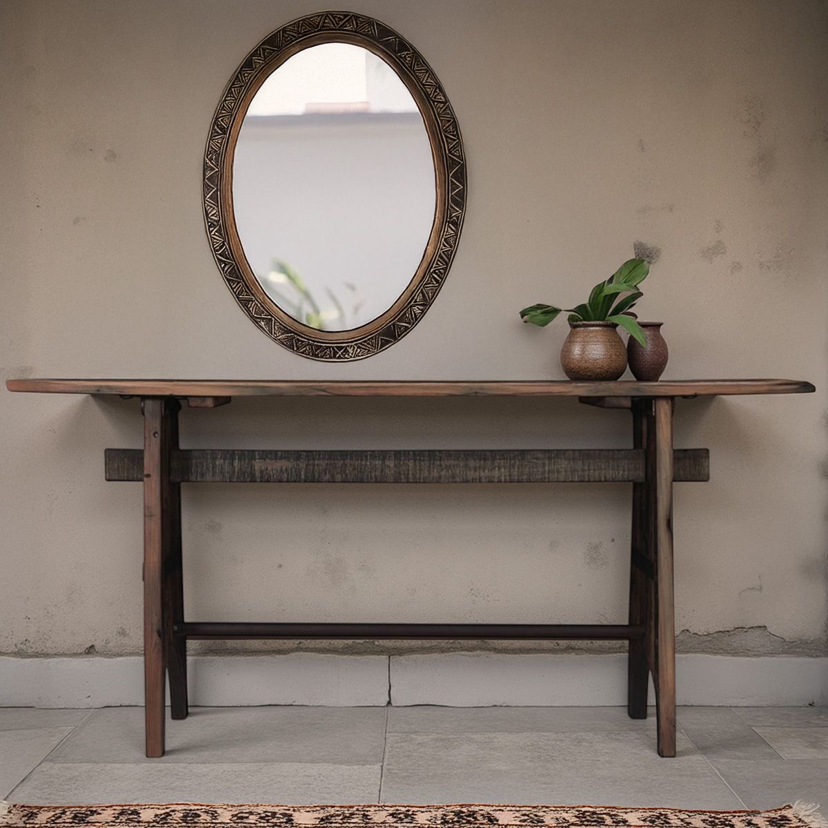 Whitley 62" Console Table in Reclaimed Teak by Home Trends & Design at Eve Furniture