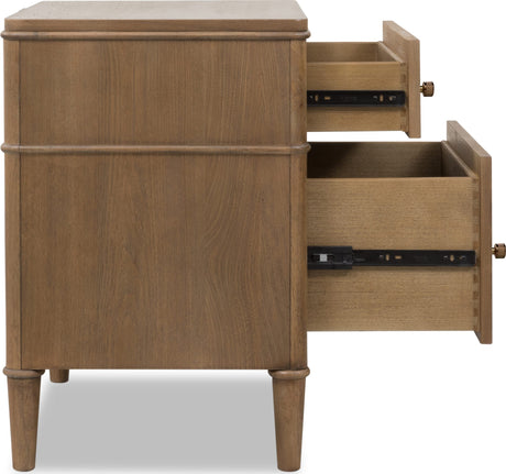 Whitmore Claystone 2-Drawer Nightstand by Modus Furniture at Eve Furniture
