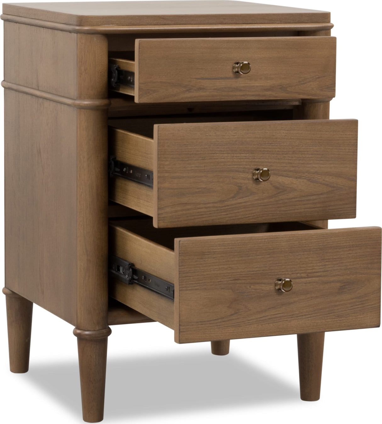 Whitmore Claystone 3-Drawer Nightstand by Modus Furniture at Eve Furniture
