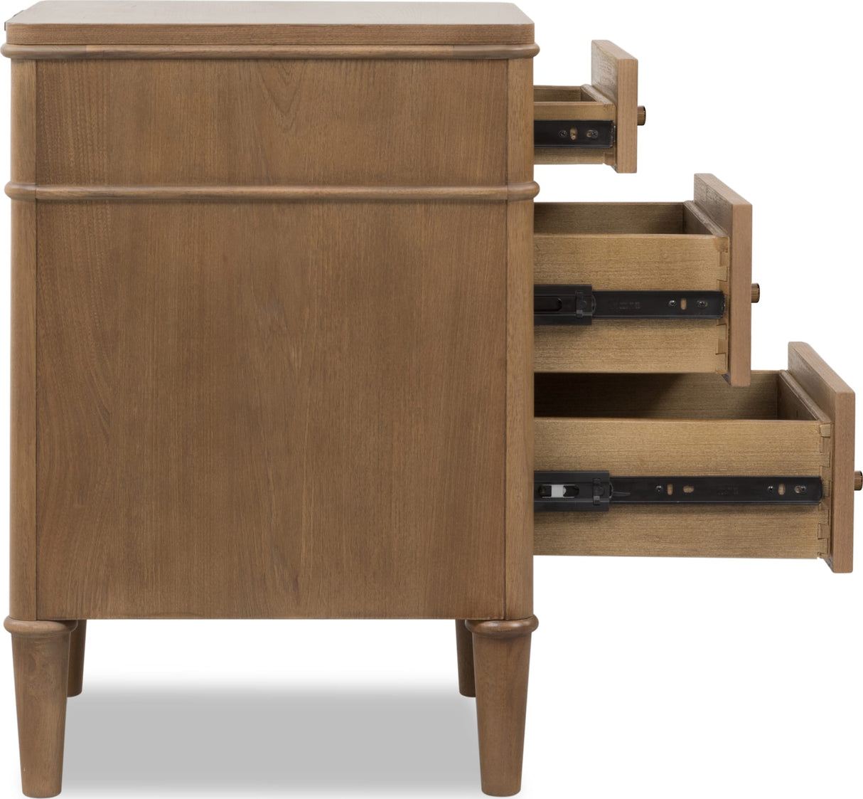 Whitmore Claystone 3-Drawer Nightstand by Modus Furniture at Eve Furniture