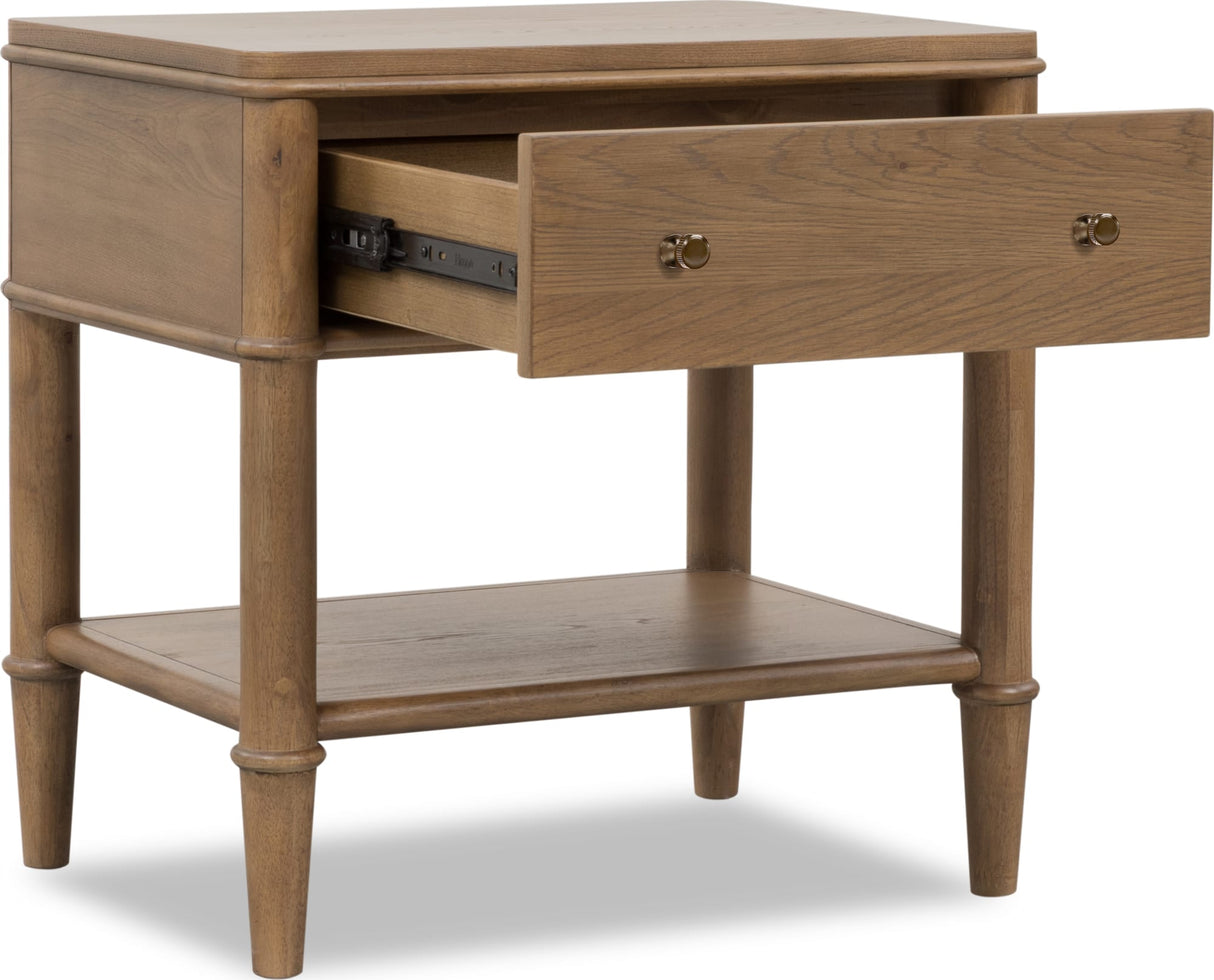 Whitmore Claystone One Drawer Nightstand by Modus Furniture at Eve Furniture