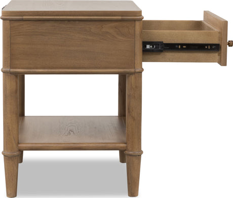 Whitmore Claystone One Drawer Nightstand by Modus Furniture at Eve Furniture
