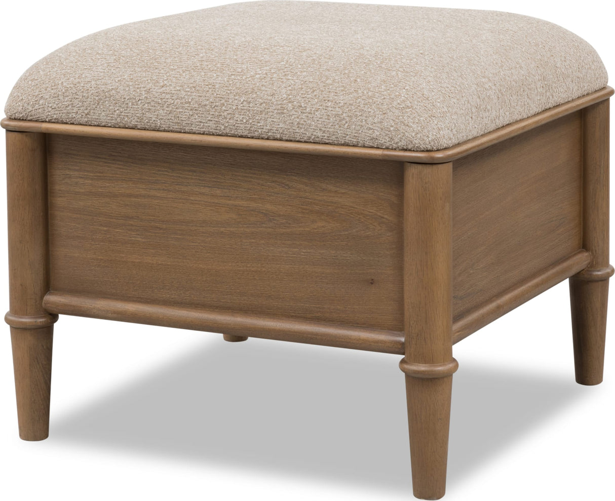 Whitmore Claystone Storage Ottoman by Modus Furniture at Eve Furniture