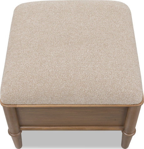 Whitmore Claystone Storage Ottoman by Modus Furniture at Eve Furniture