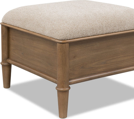 Whitmore Claystone Storage Ottoman by Modus Furniture at Eve Furniture