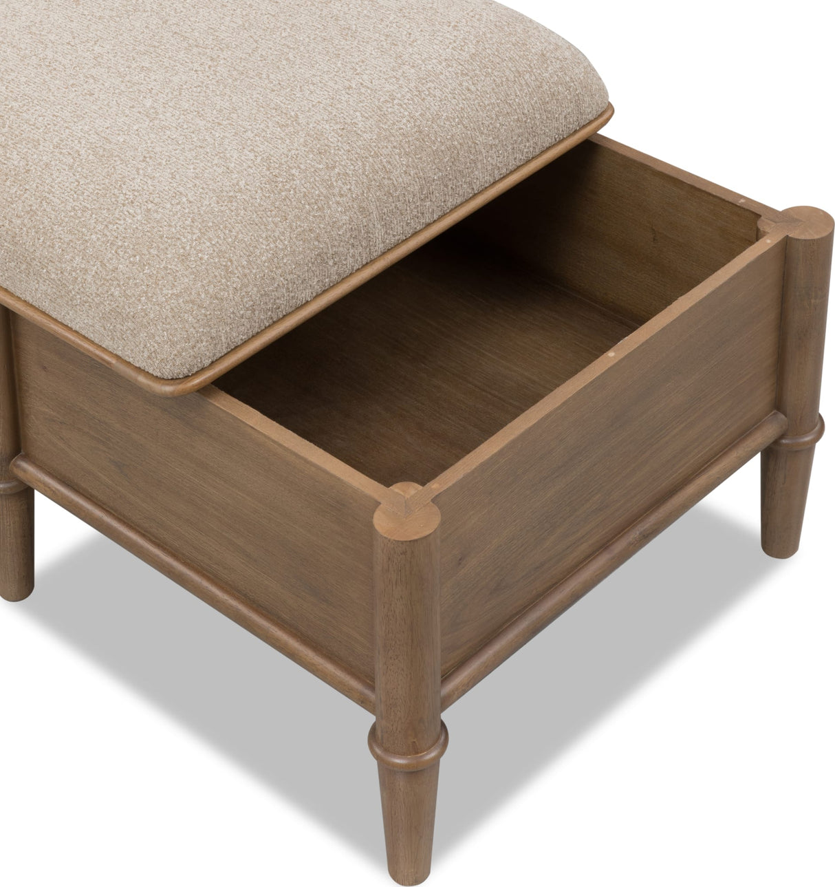 Whitmore Claystone Storage Ottoman by Modus Furniture at Eve Furniture
