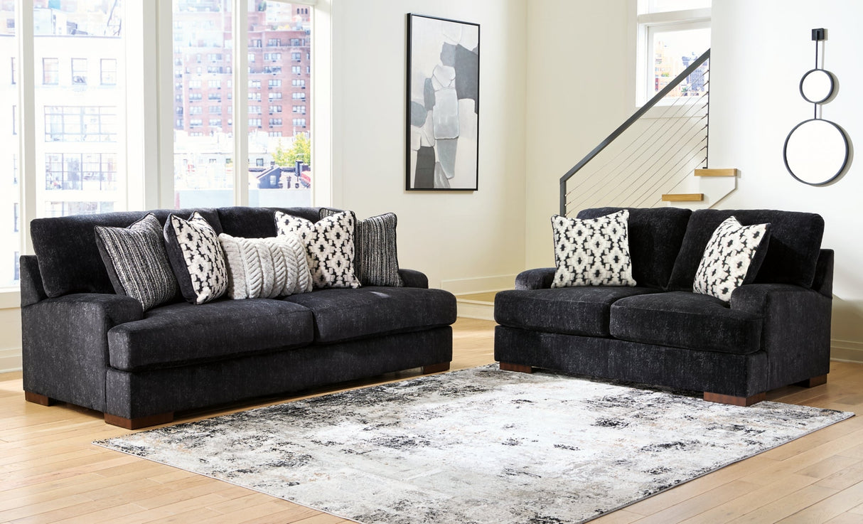 Whitmore Manor Black Pearl Living Room Set by Ashley at Eve Furniture