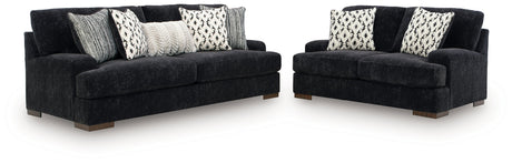 Whitmore Manor Black Pearl Sofa and Loveseat by Ashley at Eve Furniture