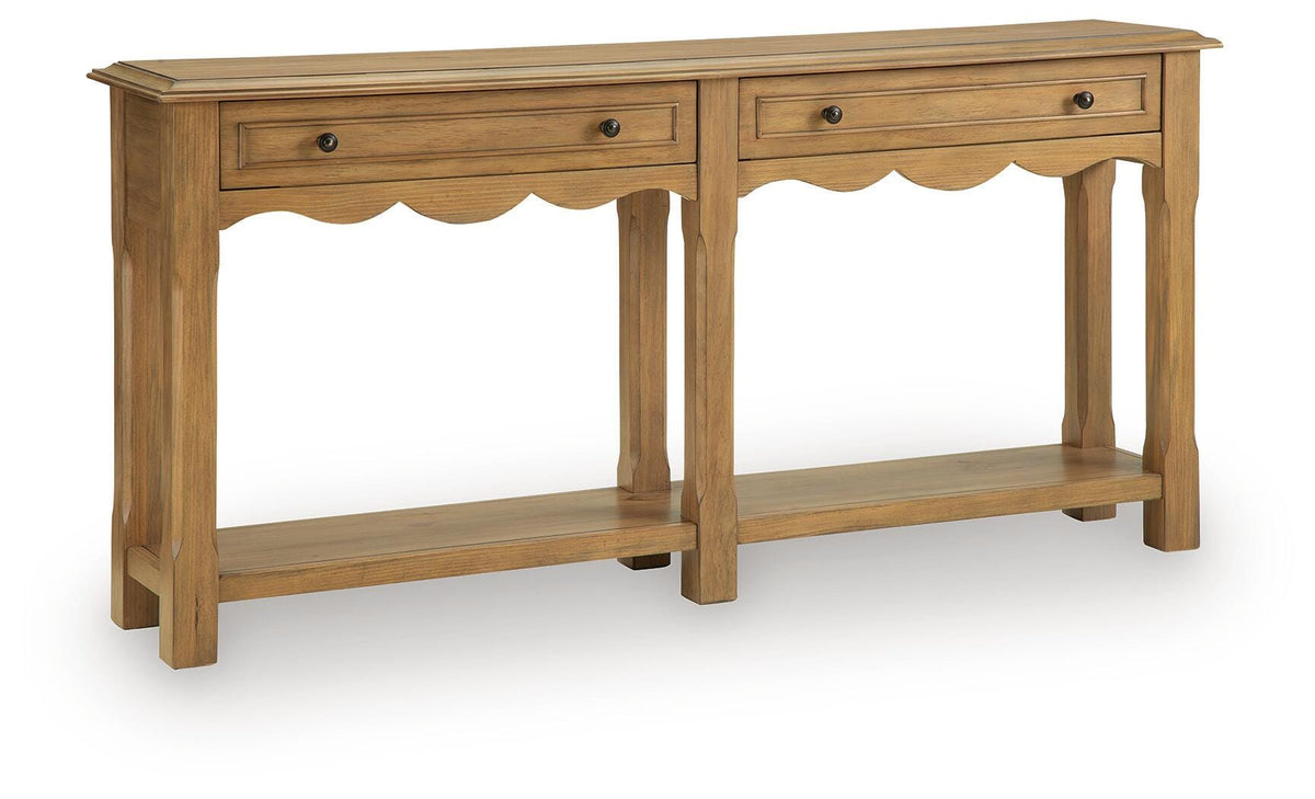 Whitmund Light Brown Console Sofa Table by Ashley at Eve Furniture