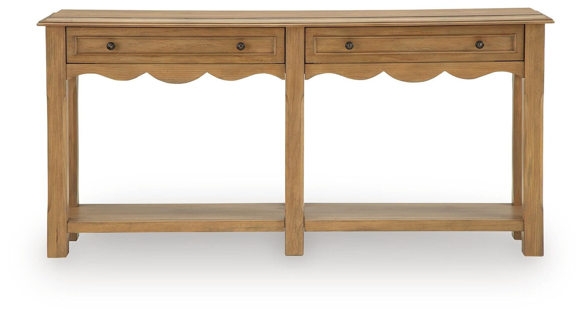 Whitmund Light Brown Console Sofa Table by Ashley at Eve Furniture