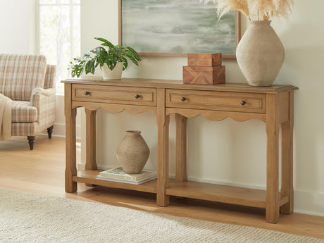 Whitmund Light Brown Console Sofa Table by Ashley at Eve Furniture