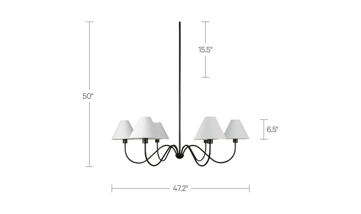 Whitney Chandelier Blackened Bronze by Moe's Home at Eve Furniture