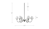 Whitney Chandelier Blackened Bronze by Moe's Home at Eve Furniture