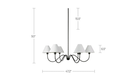 Whitney Chandelier Blackened Bronze by Moe's Home at Eve Furniture