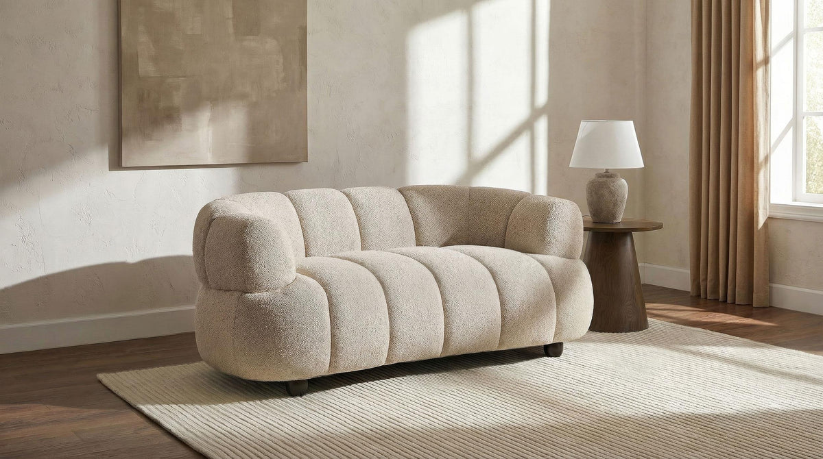 Whitney Pebble Channel Tufted Boucle Upholstered Living Room Set by Coaster at Eve Furniture
