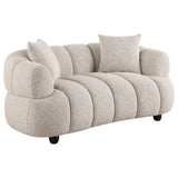 Whitney Pebble Channel Tufted Boucle Upholstered Living Room Set by Coaster at Eve Furniture