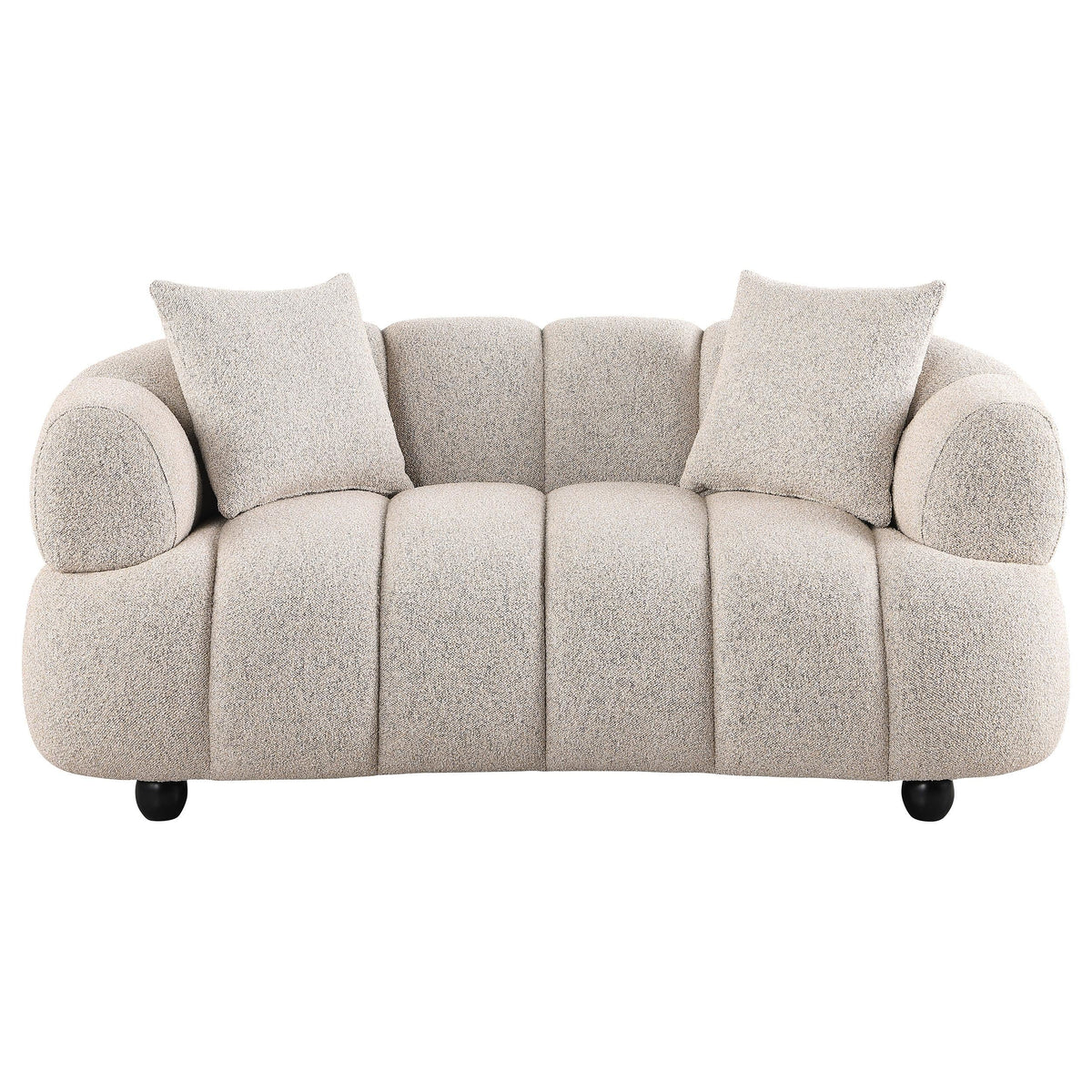 Whitney Pebble Channel Tufted Boucle Upholstered Living Room Set by Coaster at Eve Furniture