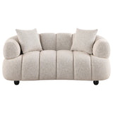 Whitney Pebble Channel Tufted Boucle Upholstered Living Room Set by Coaster at Eve Furniture