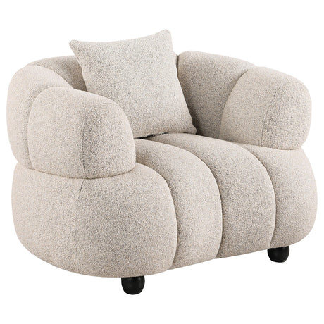 Whitney Pebble Channel Tufted Boucle Upholstered Living Room Set by Coaster at Eve Furniture