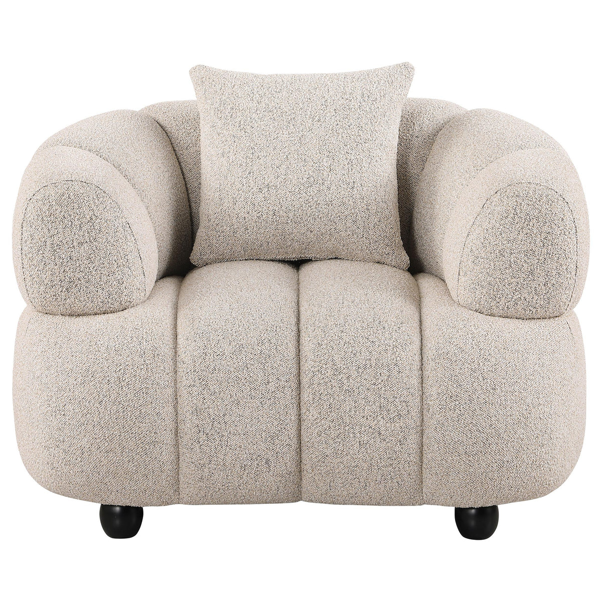 Whitney Pebble Channel Tufted Boucle Upholstered Living Room Set by Coaster at Eve Furniture