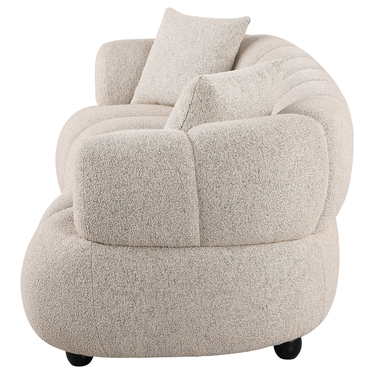 Whitney Pebble Channel Tufted Boucle Upholstered Living Room Set by Coaster at Eve Furniture