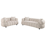 Whitney Pebble Channel Tufted Boucle Upholstered Living Room Set by Coaster at Eve Furniture
