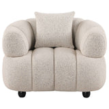 Whitney Pebble Contemporary Channel Tufted Woven Fabric Upholstered Accent Chair by Coaster at Eve Furniture