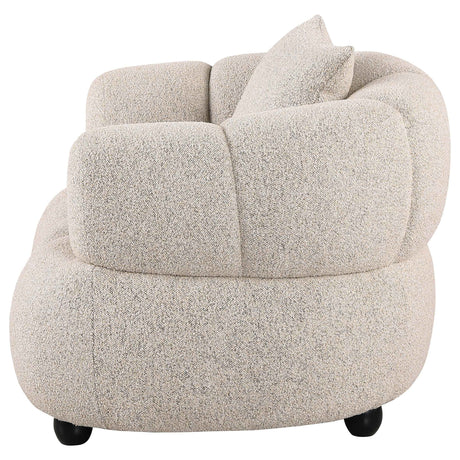 Whitney Pebble Contemporary Channel Tufted Woven Fabric Upholstered Accent Chair by Coaster at Eve Furniture