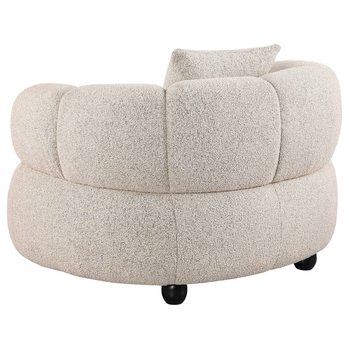 Whitney Pebble Contemporary Channel Tufted Woven Fabric Upholstered Accent Chair by Coaster at Eve Furniture