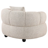 Whitney Pebble Contemporary Channel Tufted Woven Fabric Upholstered Accent Chair by Coaster at Eve Furniture
