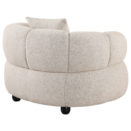 Whitney Pebble Contemporary Channel Tufted Woven Fabric Upholstered Accent Chair by Coaster at Eve Furniture