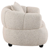 Whitney Pebble Contemporary Channel Tufted Woven Fabric Upholstered Accent Chair by Coaster at Eve Furniture