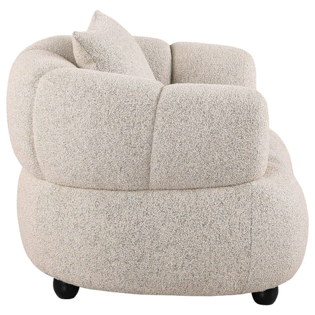 Whitney Pebble Contemporary Channel Tufted Woven Fabric Upholstered Accent Chair by Coaster at Eve Furniture