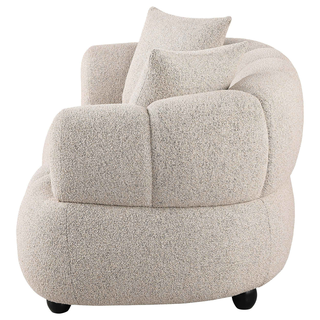 Whitney Pebble Contemporary Channel Tufted Woven Fabric Upholstered Loveseat by Coaster at Eve Furniture
