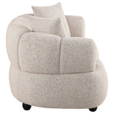 Whitney Pebble Contemporary Channel Tufted Woven Fabric Upholstered Loveseat by Coaster at Eve Furniture