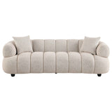 Whitney Pebble Contemporary Channel Tufted Woven Fabric Upholstered Sofa by Coaster at Eve Furniture