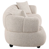 Whitney Pebble Contemporary Channel Tufted Woven Fabric Upholstered Sofa by Coaster at Eve Furniture
